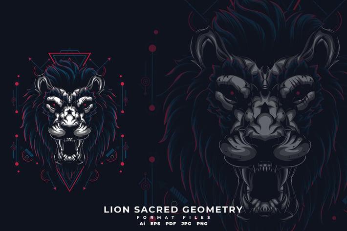 LION SACRED GEOMETRY