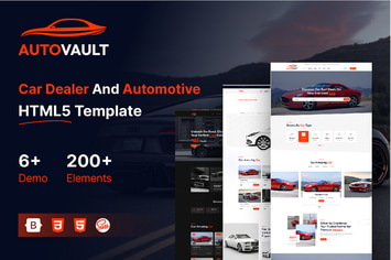  Autovault - Car Dealer  HTML5 Template