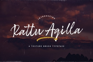 Rattu Aqilla - Textured Brush Font