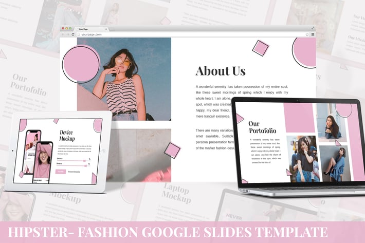 Hipster - Fashion Google Slides Template