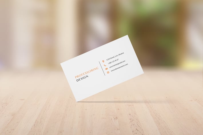 3.5x2'' Business Card Mockup