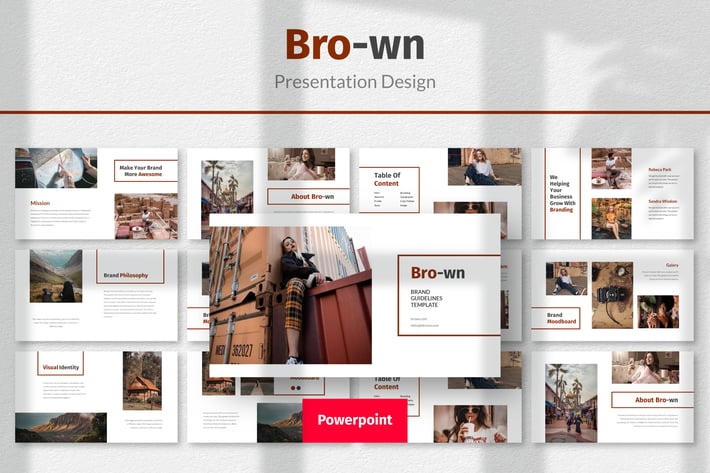  Brown - Powerpoint Presentation Design Template