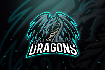 Dragons Sport and Esport Logo Template