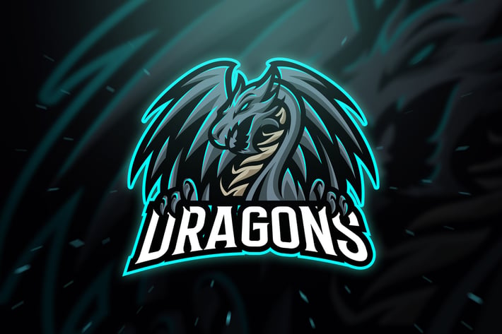 Dragons Sport and Esport Logo Template