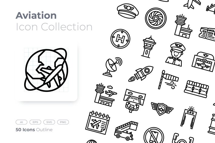 Aviation Outline Icon