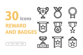 30 Reward and Badges Icons