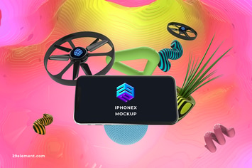 Drone Control App iPhone X Mockup - MK