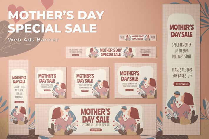 Mother Days Discount - Web Ads Banners