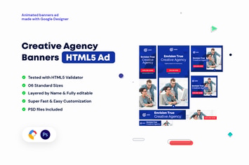 Creative Agency, Startup HTML5 Banners Ad