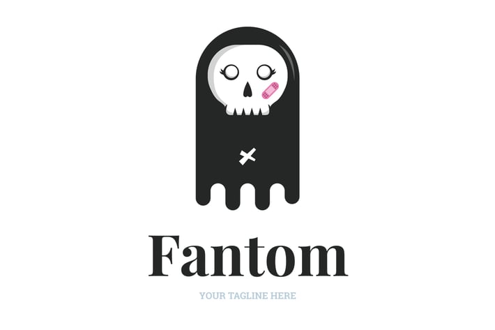 Lady Skull Logo Template