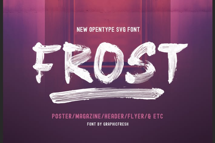 Frost SVG Font + Brushes