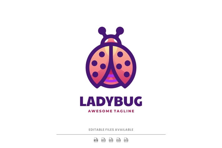 Lady Bug Color Mascot Logo