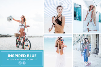 Inspired Blue Photoshop Action & Lightrom Presets