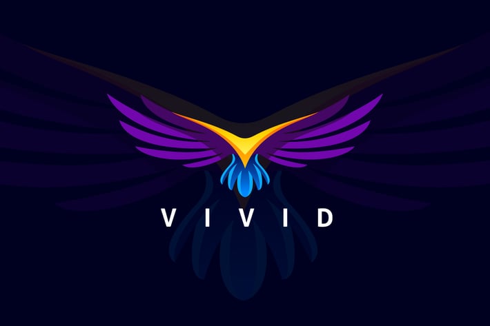 Flying Modern Bird Logo