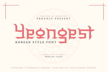 Yeongest - Korean Style Font