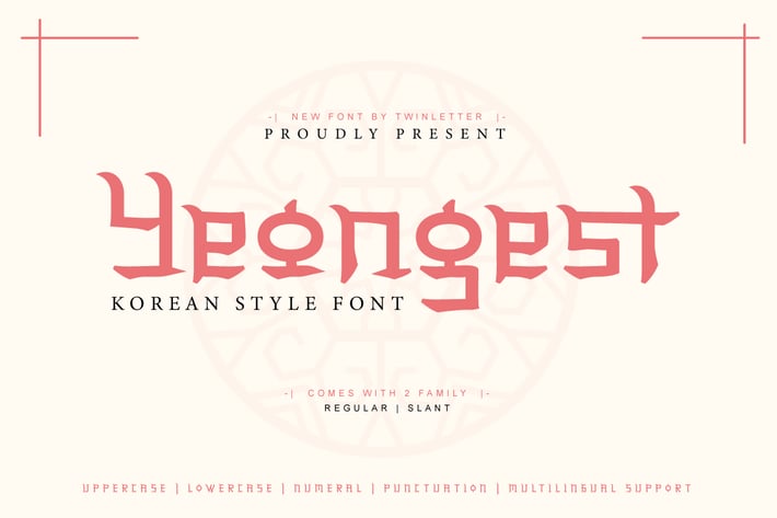 Yeongest - Korean Style Font
