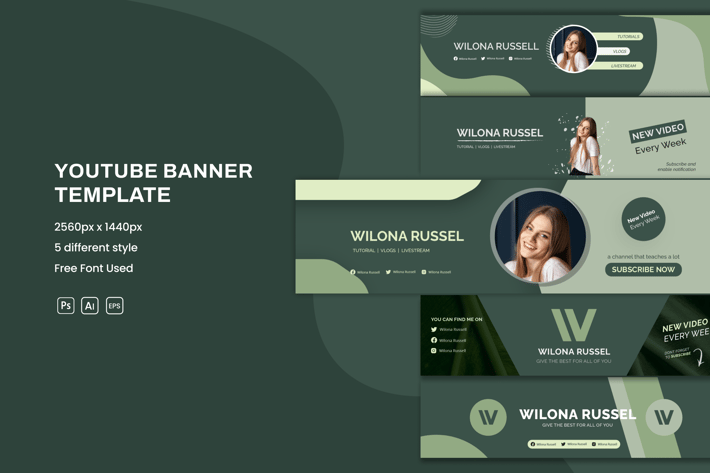 Modern Youtube Banner Template