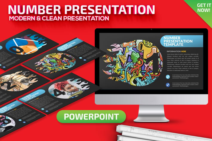 Number Powerpoint Presentation Template