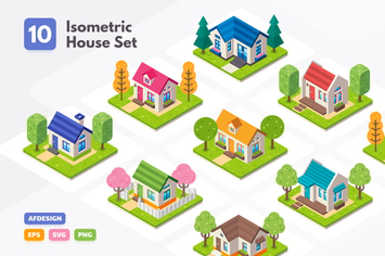 Isometric House Set