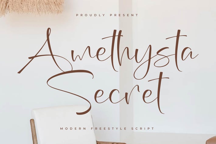 Amethysta Secret Modern Freestyle Script