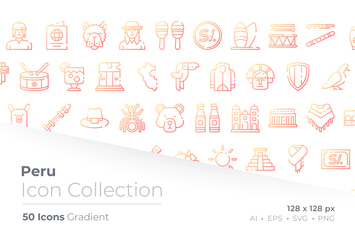 Peru Gradient Icon