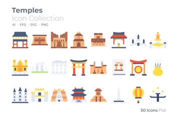 Temples Color Icon