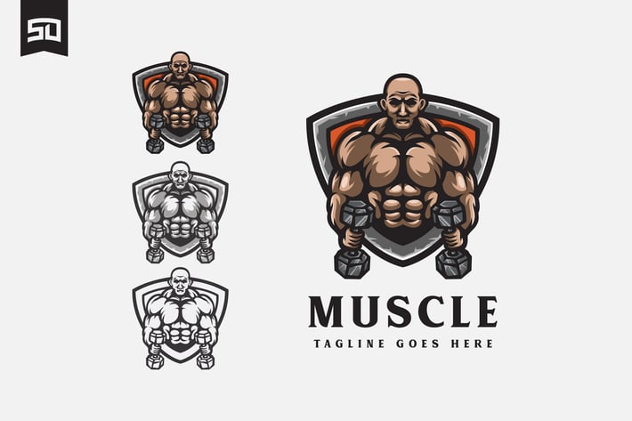 Muscle Gym Logo Design