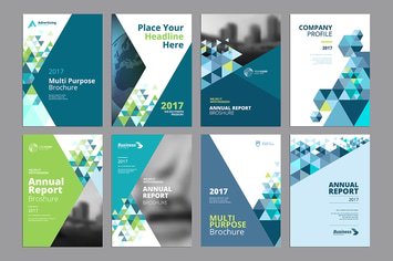Brochure, annual report, flyer design templates