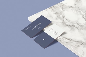 3,5 x 2 Inches Business Card Mockups