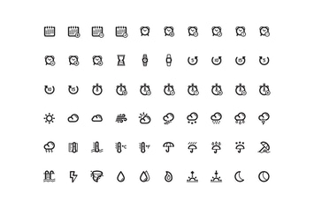 Thin Line UI Icons Pack Pixel Perfect