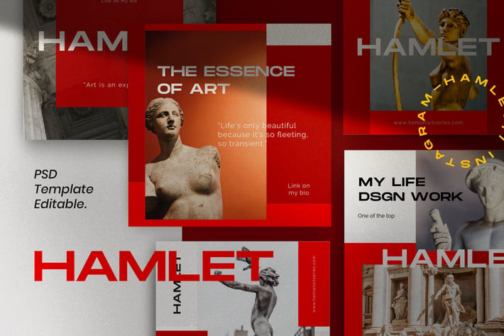 HAMLET PACK 1 - Instagram Template + Stories