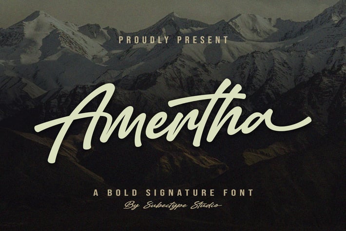 Amertha - Bold Script Font