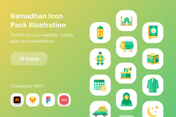 Ramadhan Icon Pack Illustration