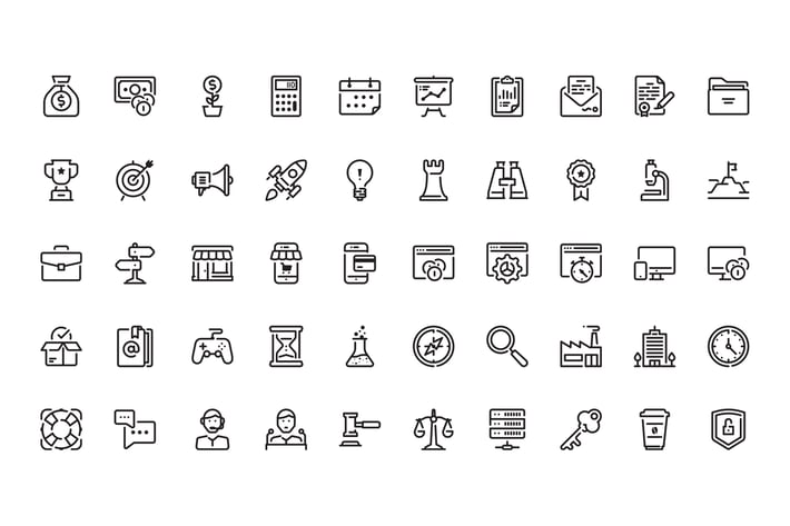 50 Startup icons