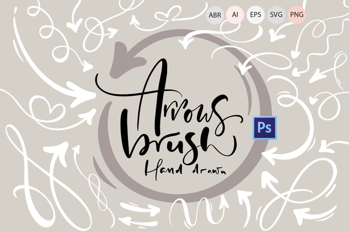 Hand drawn arrows brush