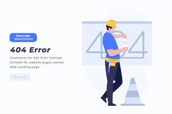 404 Error - Vector Illustration
