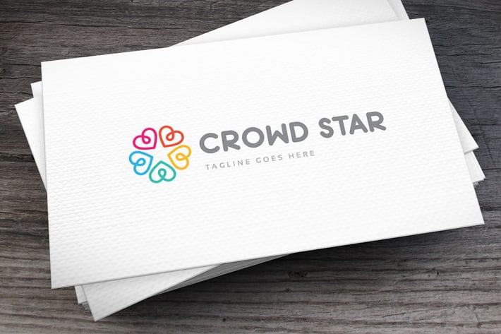 Crowd Star Logo Template