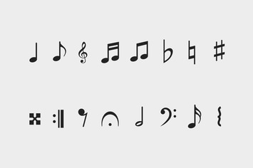 16 Music Notation Icons
