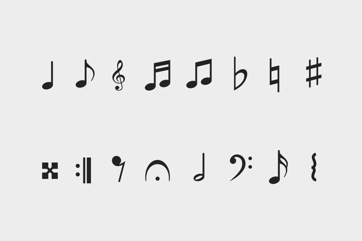 16 Music Notation Icons
