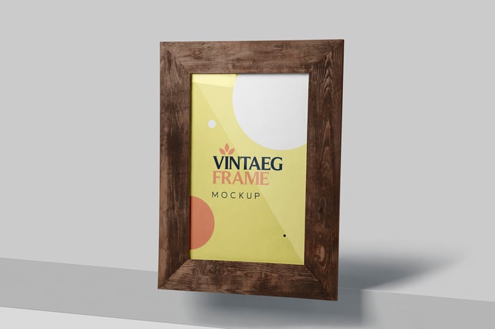 Wooden Portrait Frame Mockups