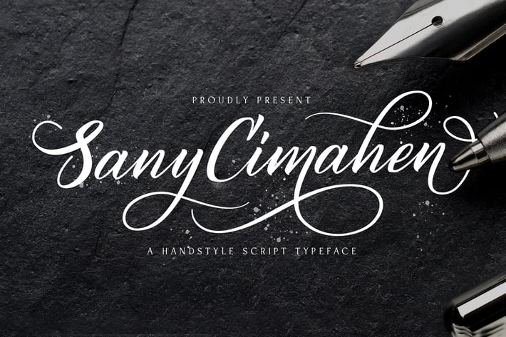 Sany Cimahen - Handwritten Font