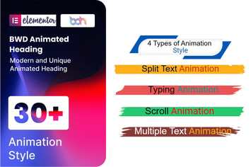 BWD Animated Heading addon for elementor