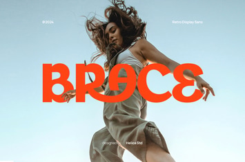 BRACE Display Sans Retro Font