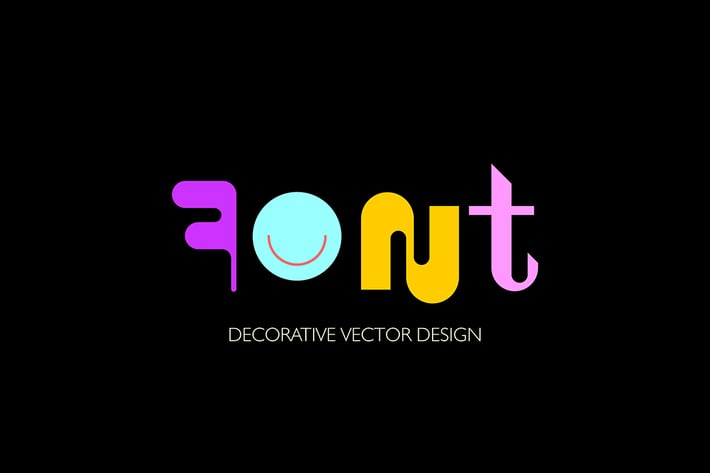 Colorful Decorative Vector Font