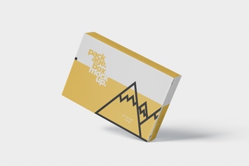 Package Box Mock-Up - Wide - Flat Rectangle Shape