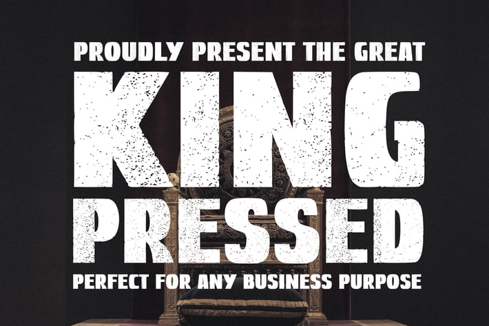 Great Kings Pressed Font