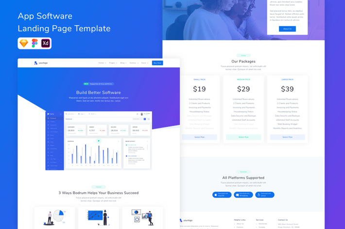 App Software Landing Page Template 