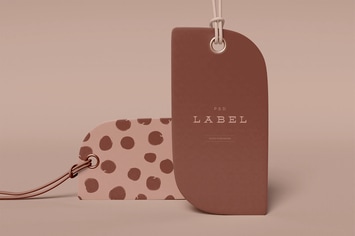 Label Price Tag Mockup