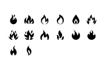 14 Flame icons