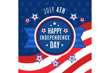 Flat 4th July Independence Day